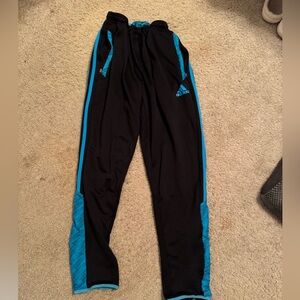 Adidas Kids Black and Blue Track Pants